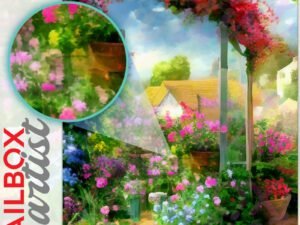 Summer Day at the Cottage Colonial Mailbox Cover