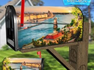 Beautiful Danube in Budapest  Decorative Rural Farm Mailbox Cover