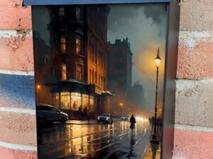 Rainy Day in New York #2 Colonial Mailbox Cover