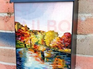 Autumn in the City Colonial Mailbox Cover