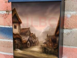 Old Nordic Village #1 Colonial Mailbox Cover