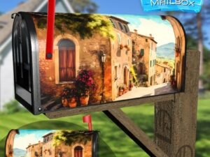 Old Tuscan Village Decorative Rural Farm Mailbox Cover