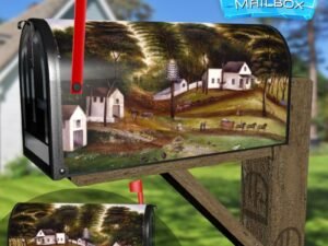 Going to the Farmers Market Decorative Rural Farm Mailbox Cover