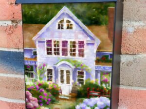 White Cozy Cottage Colonial Mailbox Cover