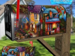 Cute Cozy Houses Decorative Rural Farm Mailbox Cover