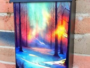 Beautiful Winter Morning Colonial Mailbox Cover