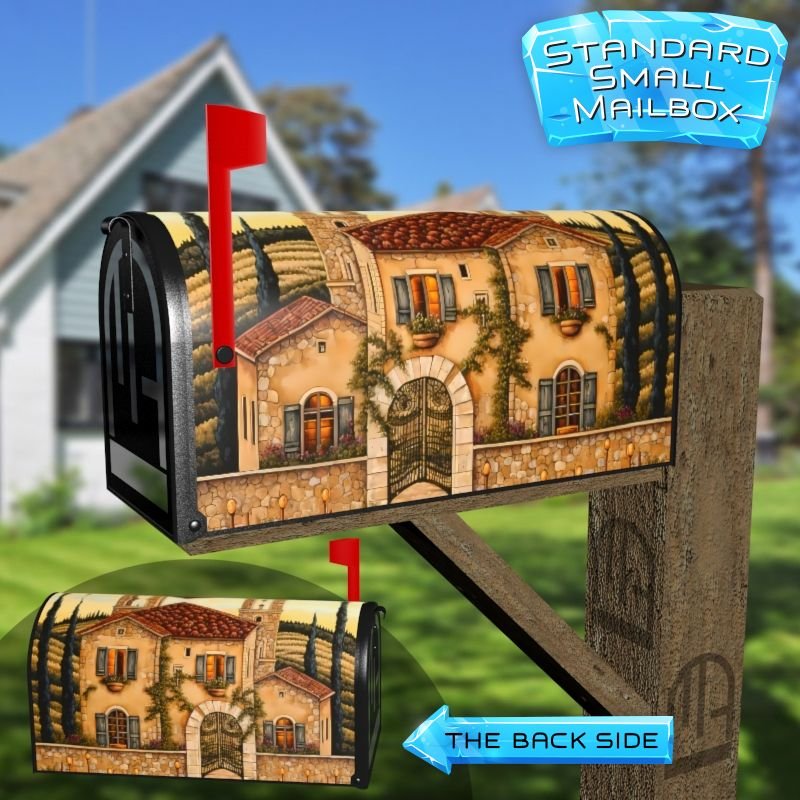 Rustic Villa in Tuscany #7 Decorative Rural Farm Mailbox Cover - Image 2