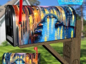 Summer Sunset in Venice Decorative Rural Farm Mailbox Cover