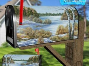 Early Russian Spring Decorative Rural Farm Mailbox Cover