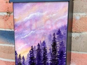 Snowstorm in the Pine Forest Colonial Mailbox Cover