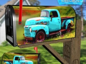 Old Farmhouse Truck #1 Decorative Rural Farm Mailbox Cover