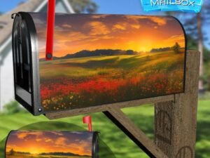 Flowers of the Meadow Decorative Rural Farm Mailbox Cover