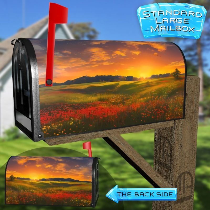 Flowers of the Meadow Decorative Rural Farm Mailbox Cover