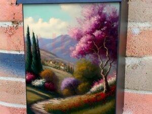 Springtime in Tuscany Colonial Mailbox Cover