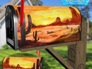 Landscape in Arizona Decorative Rural Farm Mailbox Cover