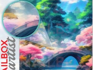 Beautiful Spring Bridge Colonial Mailbox Cover