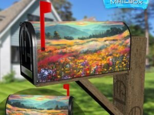 Wildflowers in the Meadow Decorative Rural Farm Mailbox Cover
