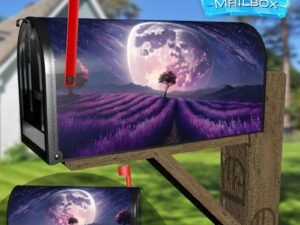 Summer Lavender Field #3 Decorative Rural Farm Mailbox Cover