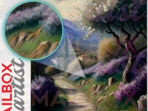 Little Village in the Meadow Colonial Mailbox Cover