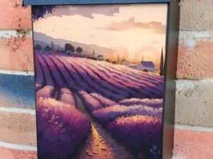 Summer Lavender Field #4 Colonial Mailbox Cover