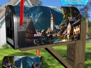 Little Town in Switzerland Decorative Rural Farm Mailbox Cover