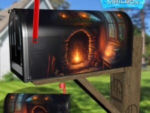 Cozy Hobbit Home #2 Decorative Rural Farm Mailbox Cover