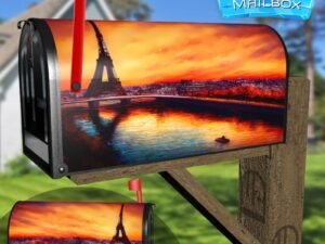 Sunset in Paris Decorative Rural Farm Mailbox Cover