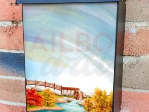 Rainbow Above the Mill Colonial Mailbox Cover