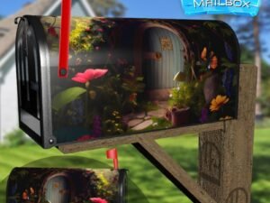 Secret Fairy Garden #1 Decorative Rural Farm Mailbox Cover