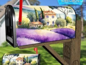 The Purple Lavenders Cottage Decorative Rural Farm Mailbox Cover