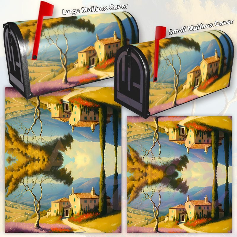 Summer in Tuscany Decorative Rural Farm Mailbox Cover - Image 3