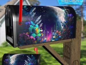 Bohemian Flower Moon #3 Decorative Rural Farm Mailbox Cover