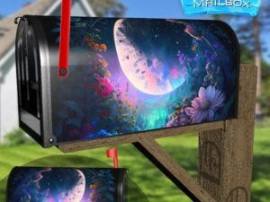 Bohemian Flower Moon #4 Decorative Rural Farm Mailbox Cover