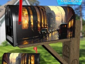 Spring Evening in New York Decorative Rural Farm Mailbox Cover