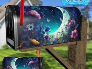 Bohemian Flower Moon #5 Decorative Rural Farm Mailbox Cover