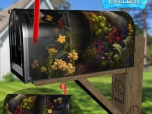 Secret Fairy Garden #4 Decorative Rural Farm Mailbox Cover