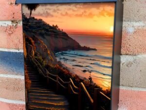 Sunset at Laguna Beach Colonial Mailbox Cover
