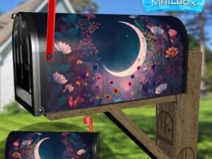 Bohemian Flower Moon #6 Decorative Rural Farm Mailbox Cover
