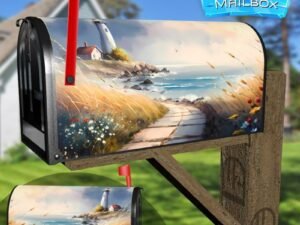Summertime Lighthouse Decorative Rural Farm Mailbox Cover