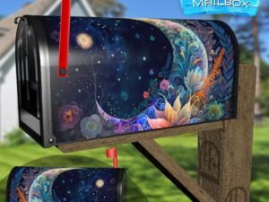Bohemian Flower Moon #7 Decorative Rural Farm Mailbox Cover