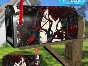 Gothic Garden with Roses #1 Decorative Rural Farm Mailbox Cover