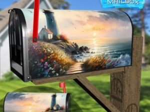 Summer Lighthouse Decorative Rural Farm Mailbox Cover