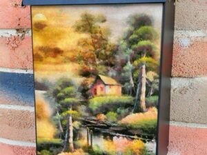 Rural Fishing Cabin #2 Colonial Mailbox Cover