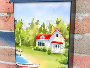 Little Cottage by the Lake Colonial Mailbox Cover