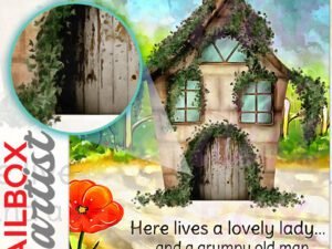 Lovely Lady's Cottage Colonial Mailbox Cover