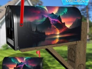 Rainbow Explosion Decorative Rural Farm Mailbox Cover