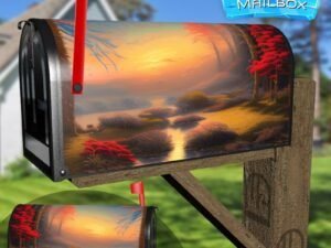 The First Day of October Decorative Rural Farm Mailbox Cover