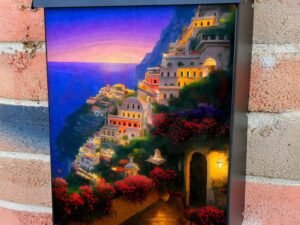 Romantic Villa Balcony #8 Colonial Mailbox Cover