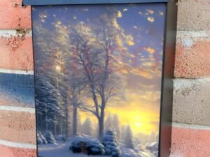 Cold Day in the Countryside Colonial Mailbox Cover