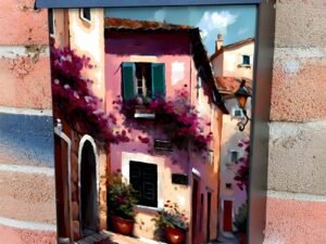Beautiful Italian Town Colonial Mailbox Cover
